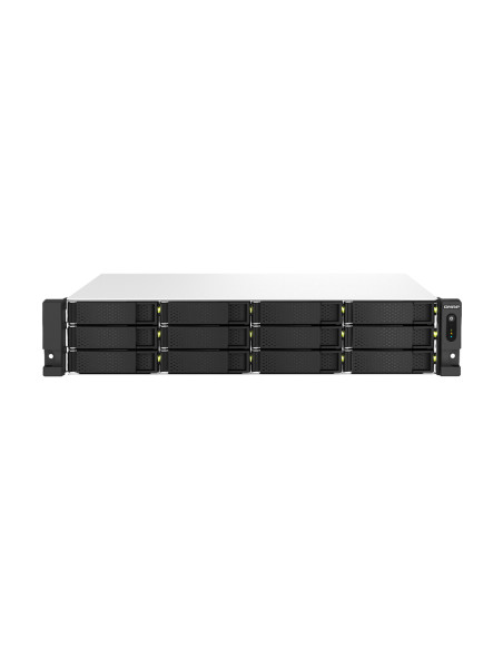 QNAP TS-1264U-RP NAS Armadio (2U) Intel® Celeron® 8 GB DDR4 0 TB QNAP QTS Alluminio, Nero