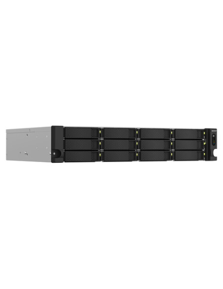 QNAP TS-1264U-RP NAS Armadio (2U) Intel® Celeron® 8 GB DDR4 0 TB QNAP QTS Alluminio, Nero