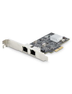StarTech.com Scheda di rete 2.5 Gigabit a 2 porte - Scheda Ethernet PCIe da 2,5 Gbps NBASE-T, Intel I225-V, Scheda di rete per P