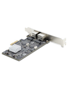StarTech.com Scheda di rete 2.5 Gigabit a 2 porte - Scheda Ethernet PCIe da 2,5 Gbps NBASE-T, Intel I225-V, Scheda di rete per P 2