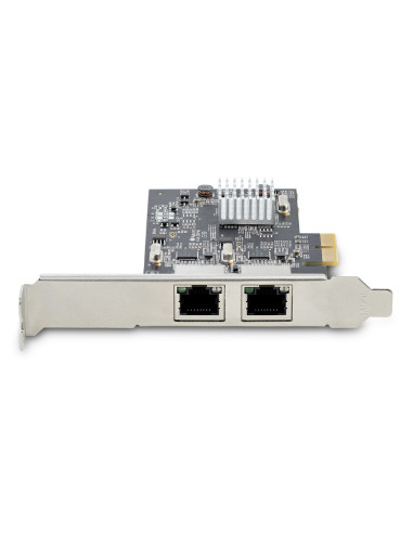 StarTech.com Scheda di rete 2.5 Gigabit a 2 porte - Scheda Ethernet PCIe da 2,5 Gbps NBASE-T, Intel I225-V, Scheda di rete per P