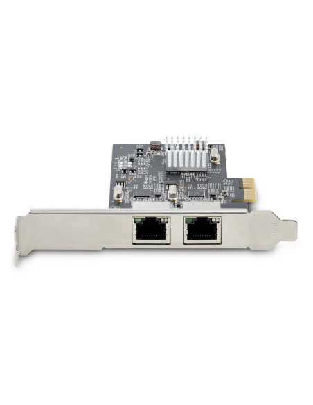 StarTech.com Scheda di rete 2.5 Gigabit a 2 porte - Scheda Ethernet PCIe da 2,5 Gbps NBASE-T, Intel I225-V, Scheda di rete per P