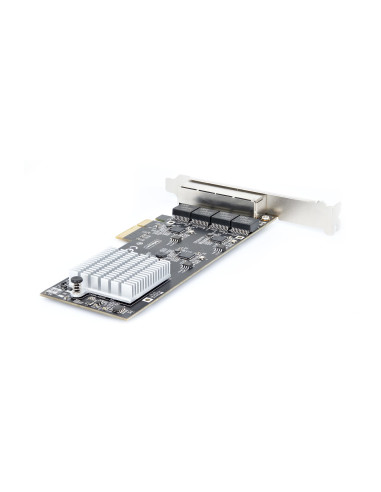 StarTech.com Scheda di rete 2.5 Gigabit a 4 porte - Scheda Ethernet PCIe da 2,5 Gbps NBASE-T, Intel I225-V, Scheda di rete per P