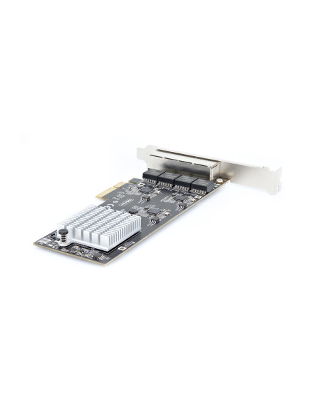 StarTech.com Scheda di rete 2.5 Gigabit a 4 porte - Scheda Ethernet PCIe da 2,5 Gbps NBASE-T, Intel I225-V, Scheda di rete per P