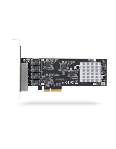 StarTech.com Scheda di rete 2.5 Gigabit a 4 porte - Scheda Ethernet PCIe da 2,5 Gbps NBASE-T, Intel I225-V, Scheda di rete per P