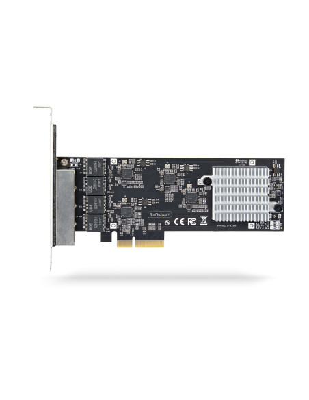 StarTech.com Scheda di rete 2.5 Gigabit a 4 porte - Scheda Ethernet PCIe da 2,5 Gbps NBASE-T, Intel I225-V, Scheda di rete per P