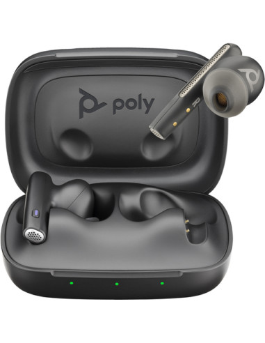 POLY Auricolari nerofumo Voyager Free 60 UC M + Adattatore BT700 USB-A + Custodia di ricarica di base