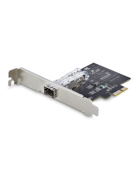 StarTech.com Scheda di Rete SFP GbE a 1 porta, PCIe 2.1 x1, Intel I210-IS, Controller 1GbE, 1000BASE rame/fibra ottica, NIC Giga