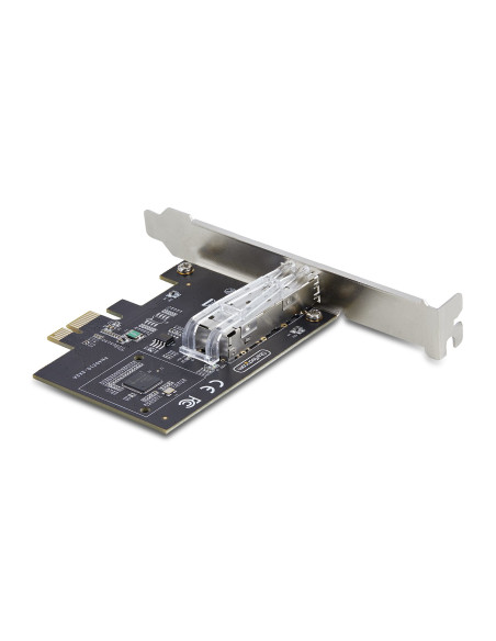StarTech.com Scheda di Rete SFP GbE a 1 porta, PCIe 2.1 x1, Intel I210-IS, Controller 1GbE, 1000BASE rame/fibra ottica, NIC Giga