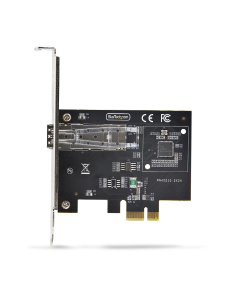 StarTech.com Scheda di Rete SFP GbE a 1 porta, PCIe 2.1 x1, Intel I210-IS, Controller 1GbE, 1000BASE rame/fibra ottica, NIC Giga
