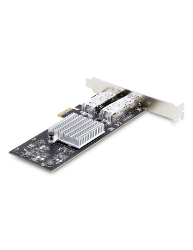 StarTech.com Scheda di Rete SFP GbE a 2 Porte, PCIe 2.1 x1, Intel I210-IS, Controller 1GbE, 1000BASE rame/fibra ottica, NIC Giga