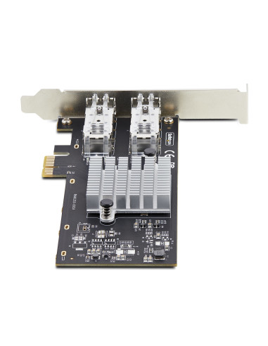 StarTech.com Scheda di Rete SFP GbE a 2 Porte, PCIe 2.1 x1, Intel I210-IS, Controller 1GbE, 1000BASE rame/fibra ottica, NIC Giga