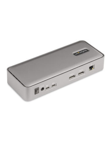 StarTech.com KVM Docking Station USB-C per due laptop, docking station DisplayPort a doppio monitor 4K 60 Hz, hub USB a 5 porte,