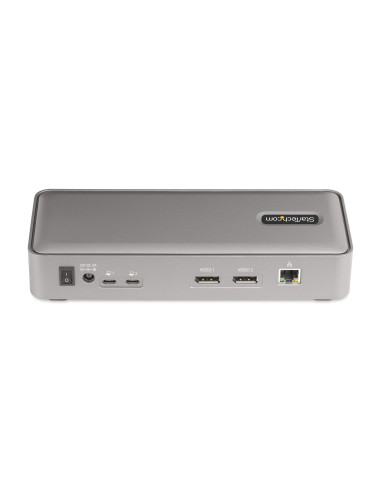 StarTech.com KVM Docking Station USB-C per due laptop, docking station DisplayPort a doppio monitor 4K 60 Hz, hub USB a 5 porte,