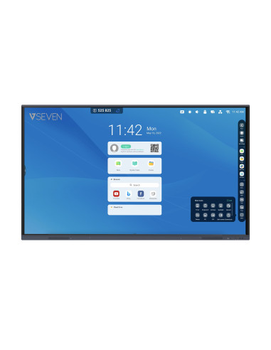 V7 Monitor Interattivi : monitor 4K da 75”, Android 11, 8 GB/64 GB con Wi-Fi e montaggio a rete, l'uscita HDMI