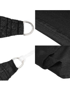 Vela Parasole 160 g/m² Triangolare Nero 4x5x5 m in HDPE