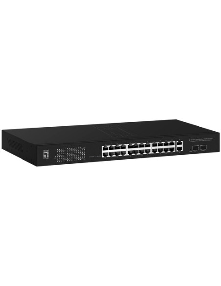 LevelOne GEP-2841 switch di rete Gestito L2 Gigabit Ethernet (10/100/1000) Supporto Power over Ethernet (PoE) 1U Nero