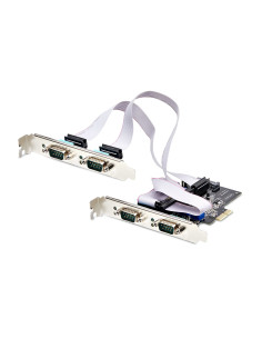 StarTech.com Scheda Seriale PCIe a 4 porte, scheda seriale PCI Express a RS232/RS422/RS485 (DB9), staffa a basso profilo inclusa
