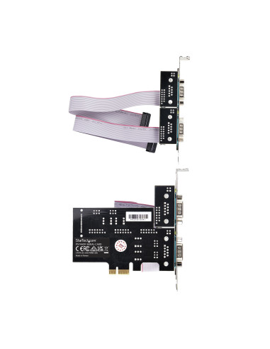 StarTech.com Scheda Seriale PCIe a 4 porte, scheda seriale PCI Express a RS232/RS422/RS485 (DB9), staffa a basso profilo inclusa