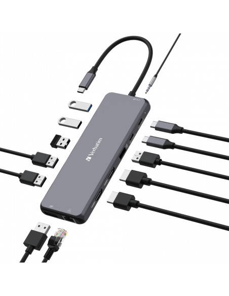 Verbatim CMH-13 USB tipo-C 10000 Mbit/s Argento