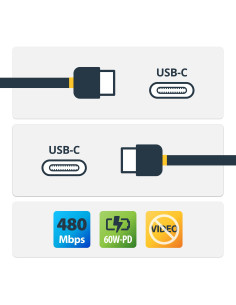 StarTech.com Cavo USB-C da 2m, cavo di ricarica USB-C, cavo USB 2.0 Tipo-C per laptop, 60W 3A Power Delivery, rivestimento in TP 2