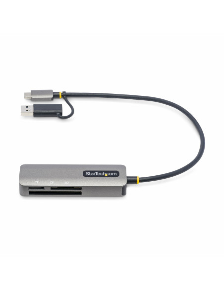 StarTech.com Lettore di schede di memoria multimediale USB 3.0, lettore di schede SD/microSD/CompactFlash, adattatore portatile 
