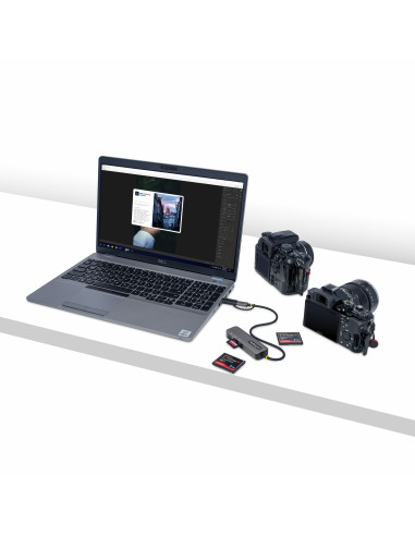 StarTech.com Lettore di schede di memoria multimediale USB 3.0, lettore di schede SD/microSD/CompactFlash, adattatore portatile