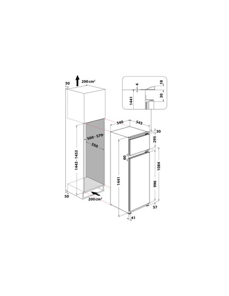Hotpoint Ariston Frigorifero combinato ad incasso BDFS 2422