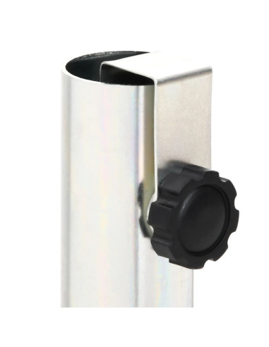 Base per Ombrellone con Picchetti per Ø32-48 Argento in Acciaio