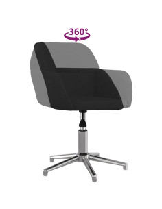 Sedia da Ufficio Girevole Nera in Tessuto