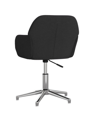 Sedia da Ufficio Girevole Nera in Tessuto
