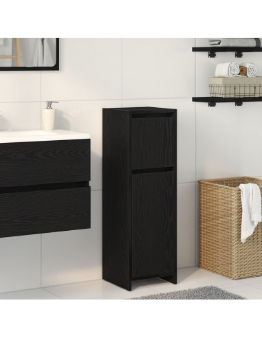 Mobile bagno  Nero Rovere 30x30x95 cm in legno ingegnerizzato