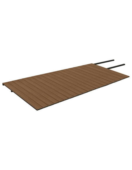 Listoni Decking WPC con Accessori Marroni e Grigi 40 m² 2,2 m