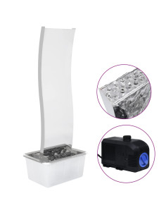 Fontana da Giardino con Pompa in Acciaio Inox 130 cm Curvo 2