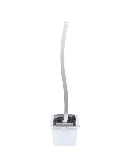 Fontana da Giardino con Pompa in Acciaio Inox 130 cm Curvo