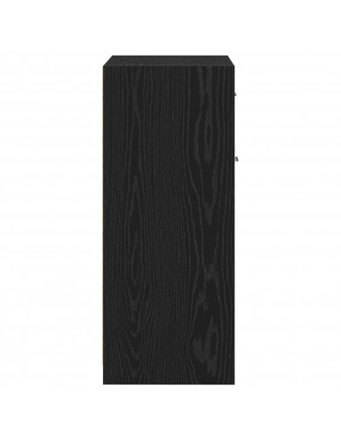 Mobile da Bagno  Nero Rovere 60x33x80 cm Legno Ingegnerizzato
