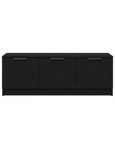Mobile TV  Nero Rovere 102x35x36,5 cm Legno ingegnerizzato