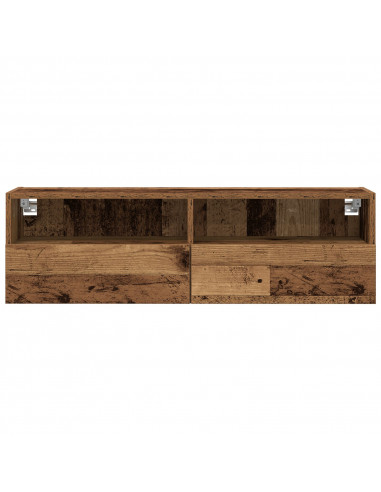 Mobile TV a parete  in legno antico 100x30x30 cm in legno ingegnerizzato