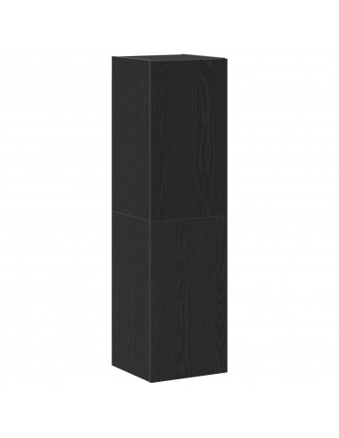 Mobile TV Nero Rovere 30,5x30x110 cm Legno ingegnerizzato