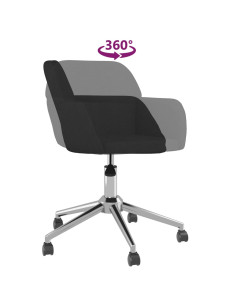 Sedia da Ufficio Girevole Nera in Tessuto