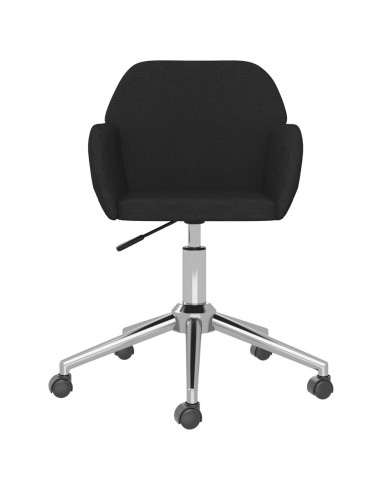Sedia da Ufficio Girevole Nera in Tessuto