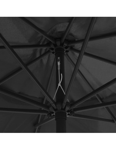 Ombrellone da Esterni con Palo in Metallo 400 cm Antracite