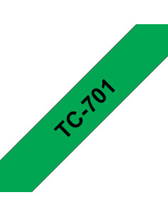 Brother TC-701 nastro per etichettatrice Nero su verde