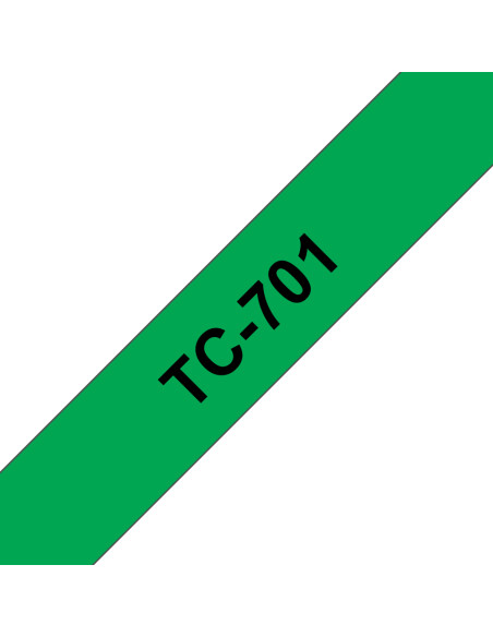 Brother TC-701 nastro per etichettatrice Nero su verde