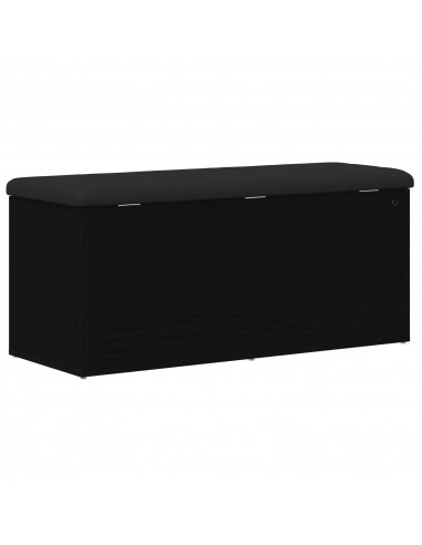 panchina da giardino  Nero Rovere 100x40x45 cm Legno ingegnerizzato