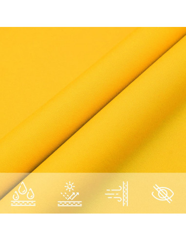 Parasole a Vela Oxford Rettangolare 4x7 m Giallo