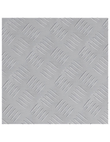 Piastre di Alluminio a Scacchi 2 pezzi Antiscivolo 40x40 cm