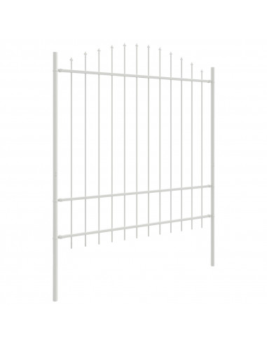 Recinzione da Giardino  con Pala Bianca 3,4x1,75 m in Acciaio