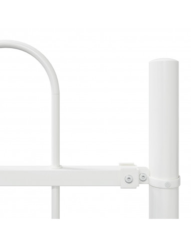 Recinzione da Giardino  con Parte Superiore ad Arco Bianco 11,9x0,8 m in Acciaio