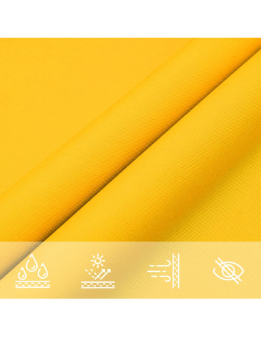 Parasole a Vela Oxford Rettangolare 2,5x5 m Giallo